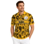 Pittsburgh Steelers Polo Shirt Customized Paisley Band Gold Best Selling