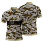 Purdue Boilermakers Polo Shirt Personalized Camo Band Gold Best Selling