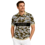 Purdue Boilermakers Polo Shirt Personalized Camo Band Gold Best Selling