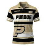 Purdue Boilermakers Polo Shirt Personalized Horizontal Blocks Gold Best Selling