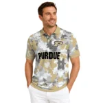Purdue Boilermakers Polo Shirt Personalized Pixel Camo Gold Best Selling