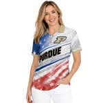 Purdue Boilermakers Polo Shirt Personalized Star Stripes Red Blue Best Selling