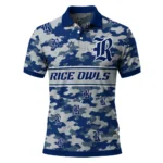 Rice Owls Polo Shirt Personalized Camo Band Navy Blue Best Selling