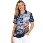 Rice Owls Polo Shirt Personalized Star Brushstrokes Navy Blue Best Selling