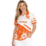 Sam Houston Bearkats Polo Shirt Custom Floral Angles Orange White Best Selling