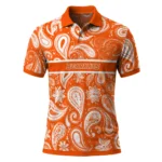 Sam Houston Bearkats Polo Shirt Custom Paisley Band Orange Best Selling