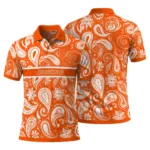 Sam Houston Bearkats Polo Shirt Custom Paisley Band Orange Best Selling