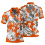 Sam Houston Bearkats Polo Shirt Custom Pixel Camo Orange Best Selling