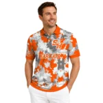 Sam Houston Bearkats Polo Shirt Custom Pixel Camo Orange Best Selling
