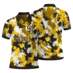 San Diego Padres Polo Shirt Custom Pixel Camo Brown Best Selling