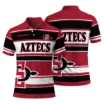 San Diego State Aztecs Polo Shirt Custom Horizontal Blocks Red Best Selling