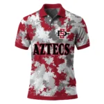 San Diego State Aztecs Polo Shirt Custom Pixel Camo Red Best Selling