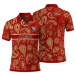 San Francisco 49ers Polo Shirt Personalized Paisley Band Red Best Selling
