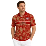 San Francisco 49ers Polo Shirt Personalized Paisley Band Red Best Selling