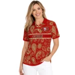 San Francisco 49ers Polo Shirt Personalized Paisley Band Red Best Selling