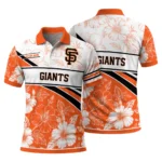 San Francisco Giants Polo Shirt Customized Floral Angles Orange White Best Selling