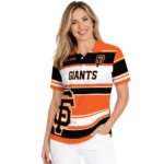 San Francisco Giants Polo Shirt Customized Horizontal Blocks Orange Best Selling