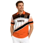 San Francisco Giants Polo Shirt Customized Slanted Stripes Orange White Best Selling