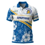 San Jose State Spartans Polo Shirt Personalized Floral Angles Blue White Best Selling