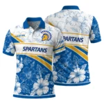 San Jose State Spartans Polo Shirt Personalized Floral Angles Blue White Best Selling