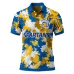 San Jose State Spartans Polo Shirt Personalized Pixel Camo Blue Best Selling