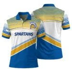 San Jose State Spartans Polo Shirt Personalized Slanted Stripes Blue White Best Selling