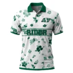 Saskatchewan Roughriders Polo Shirt Customized Floral Pinstripe Green White Best Selling