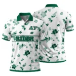 Saskatchewan Roughriders Polo Shirt Customized Floral Pinstripe Green White Best Selling