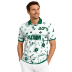 Saskatchewan Roughriders Polo Shirt Customized Floral Pinstripe Green White Best Selling