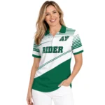 Saskatchewan Roughriders Polo Shirt Customized Slanted Stripes Green White Best Selling