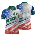 Saskatchewan Roughriders Polo Shirt Customized Star Stripes Red Blue Best Selling