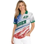Saskatchewan Roughriders Polo Shirt Customized Star Stripes Red Blue Best Selling