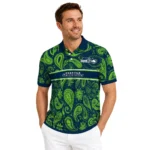 Seattle Seahawks Polo Shirt Custom Paisley Band Blue Best Selling