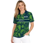Seattle Seahawks Polo Shirt Custom Paisley Band Blue Best Selling