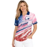 South Alabama Jaguars Polo Shirt Customized Star Stripes Red Blue Best Selling