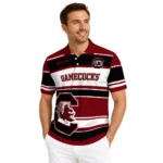 South Carolina Gamecocks Polo Shirt Personalized Horizontal Blocks Garnet Best Selling