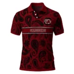 South Carolina Gamecocks Polo Shirt Personalized Paisley Band Garnet Best Selling