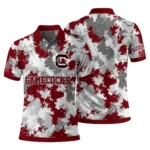 South Carolina Gamecocks Polo Shirt Personalized Pixel Camo Garnet Best Selling