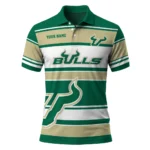 South Florida Bulls Polo Shirt Personalized Horizontal Blocks Green Best Selling