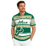 South Florida Bulls Polo Shirt Personalized Horizontal Blocks Green Best Selling