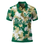 South Florida Bulls Polo Shirt Personalized Pixel Camo Green Best Selling