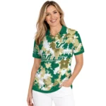 South Florida Bulls Polo Shirt Personalized Pixel Camo Green Best Selling
