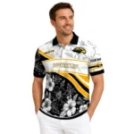 Southern Miss Golden Eagles Polo Shirt Custom Floral Angles Black White Best Selling