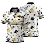 Southern Miss Golden Eagles Polo Shirt Custom Floral Pinstripe Black White Best Selling