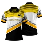 Southern Miss Golden Eagles Polo Shirt Custom Slanted Stripes Black White Best Selling