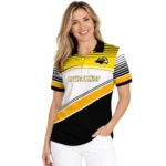 Southern Miss Golden Eagles Polo Shirt Custom Slanted Stripes Black White Best Selling