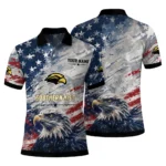 Southern Miss Golden Eagles Polo Shirt Custom Star Brushstrokes Black Blue Best Selling