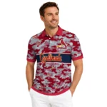 St Louis Cardinals Polo Shirt Custom Camo Band Red Best Selling