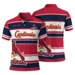 St Louis Cardinals Polo Shirt Custom Horizontal Blocks Red Best Selling