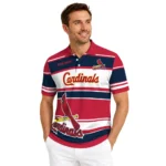 St Louis Cardinals Polo Shirt Custom Horizontal Blocks Red Best Selling